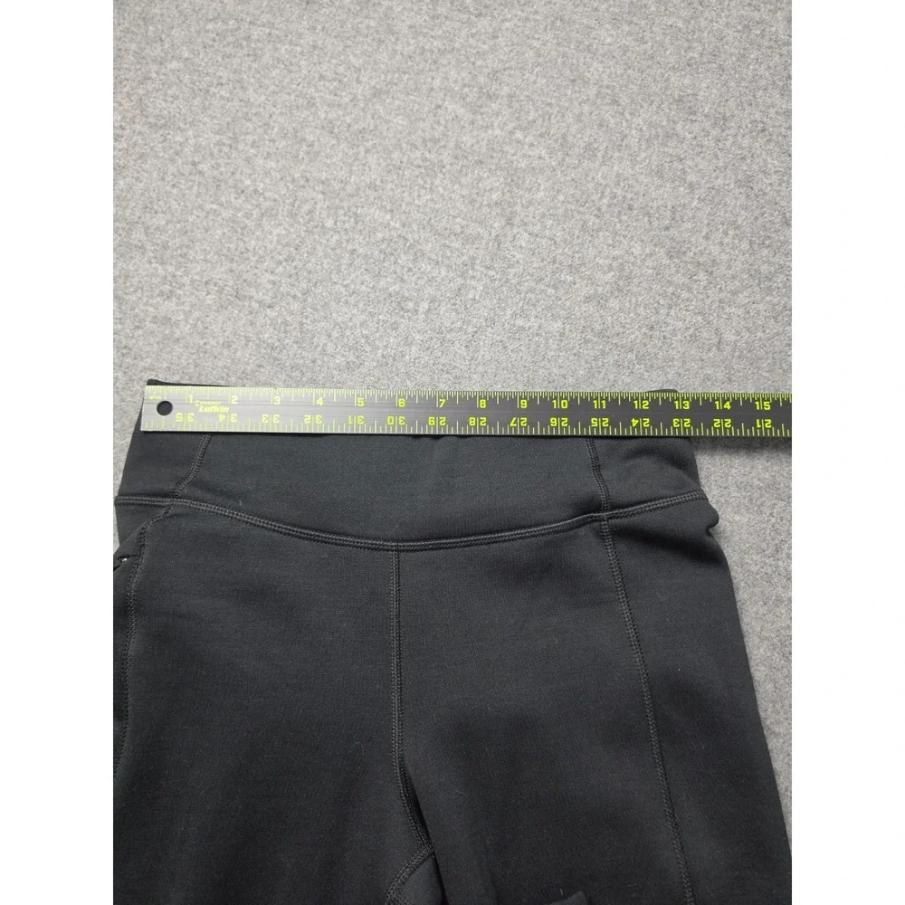 Title Nine Athletic Leggings Womens Small Black Lined Stretch Running Workout